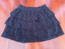 Loveshackfancy Black Lace Tier Trim Layered Rara Skirt Net A Porter XS £320 Cute