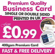 Business Card Personalised Printed Single or Double Side Business Card Premium