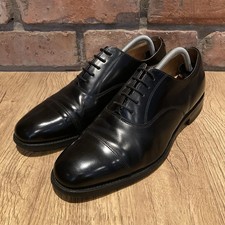 Loake 747b Black Leather Oxford Shoes Cap Toe Size UK 8.5 Made In England