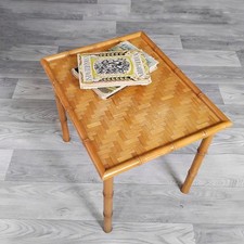 Vintage Faux Bamboo Side Table