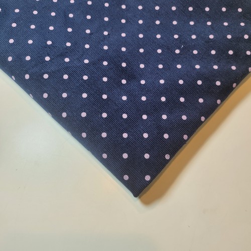 Navy polka 100 - navy, 100%