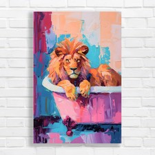 Vibrant Lion Abstract Original