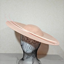 peach pink large fascinator