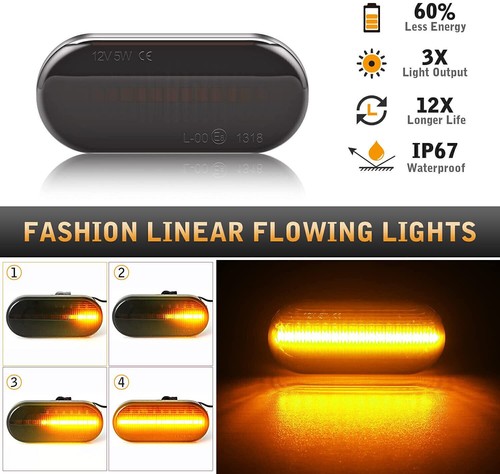 2pcs dynamic led side - dynamic,
