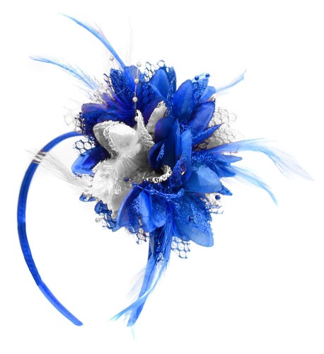 Flower feather hair - feather, fascinator
