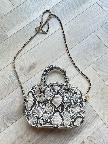 Snakeskin cross body gold