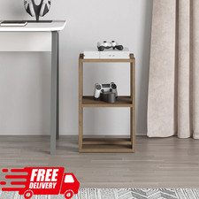 Wooden Bedside Table, Lamp