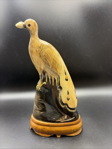 Hand carved water - buffalo, horn