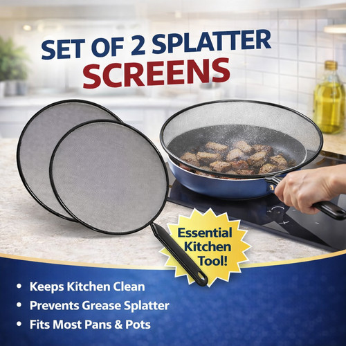 2pcs frying pan - pan, splatter