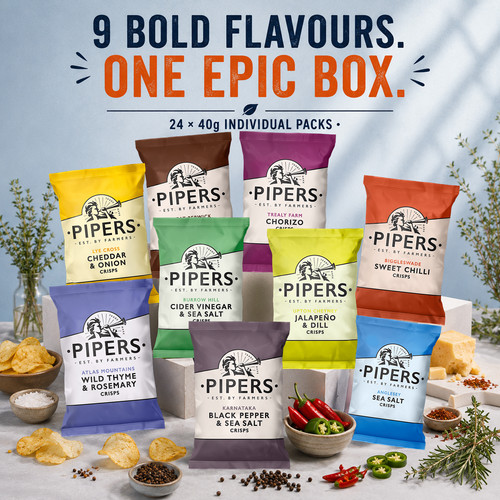 Pipers crisps assorted - pipers,