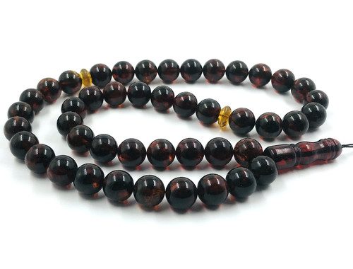 Natural baltic amber prayer - natural,