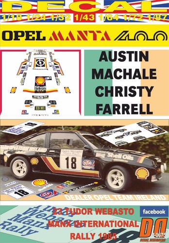 Decal opel manta 400 machale - decal, a.machale
