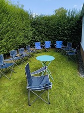 Lightweight folding camping /garden chairs with arms cup holder  & carry bag