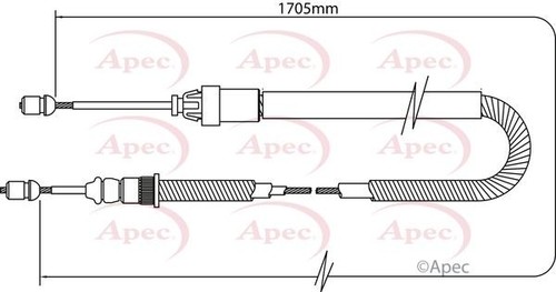 Apec rear brake cable for - apec,