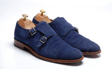 GRENSON Dusty Navy Blue Suede