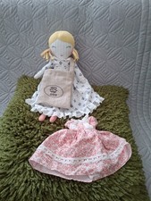 BNWOT LAURA ASHLEY MAMAS & AND PAPAS DRESS UP RAG DOLL LILY  & EXTRA DRESS & BAG