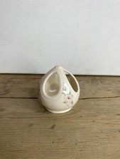 Vintage Aldridge Pottery Longton Cream Pot Pourri Vase Pastel Floral Design