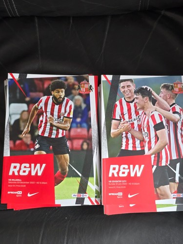 Sunderland home programmes - sunderland,