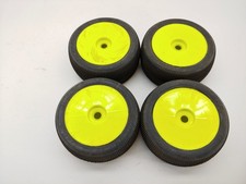 4x Jconcepts Reflex 3125 1/8 Truggy Tires on 17mm Hex Yellow Wheels Nice