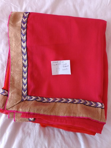 Pink saree sari with - pink,