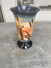 Vintage Moorcroft Vase Reeds At Sunset by David Williams Superb Condition 12inch