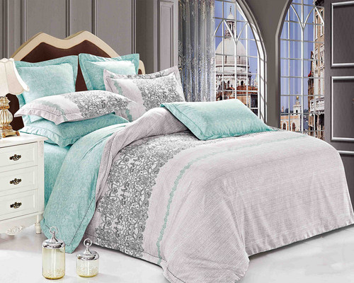 King size beach print bed - bed, set