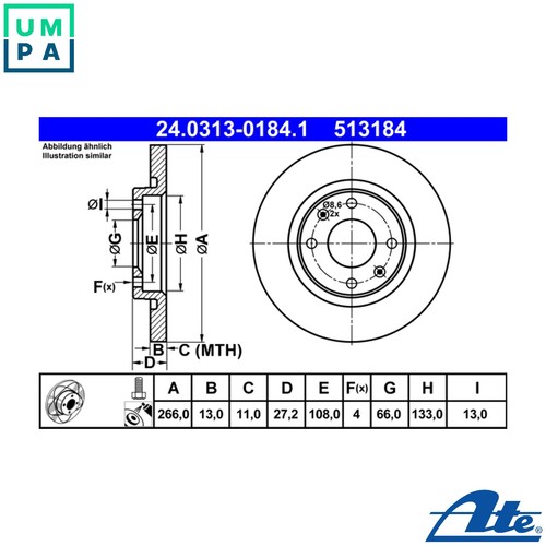 Brake disc 0313 - brake,