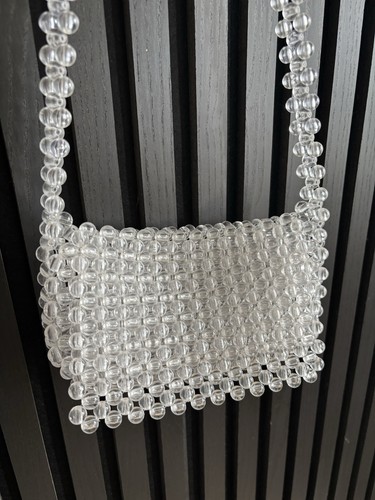 Zara clear beaded shoulder bag - beaded,