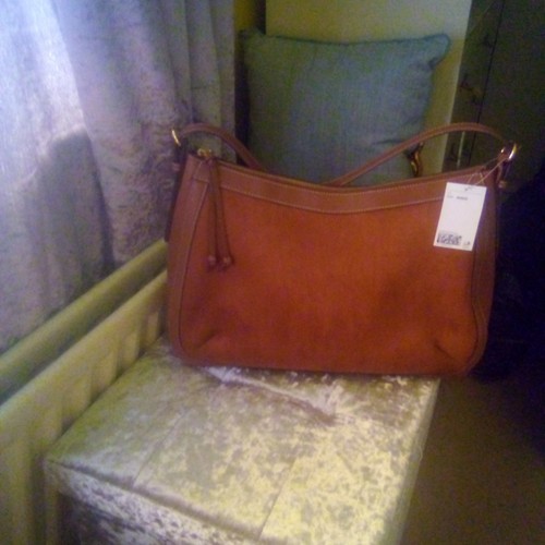 Brown slouchy shoulder bag - slouchy,