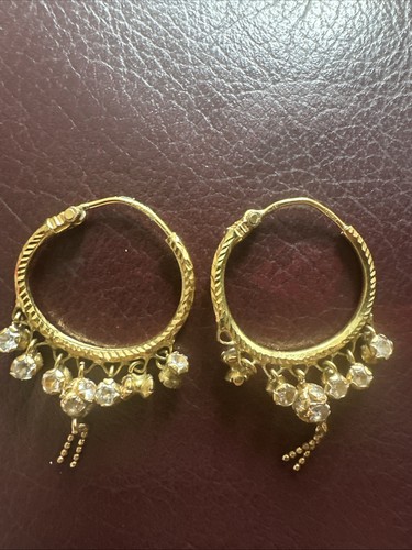 Carat gold earrings - 22, hoops