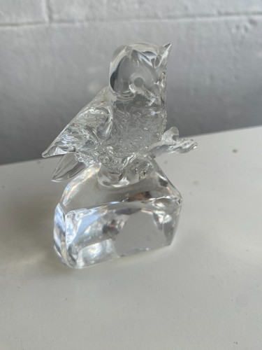 Crystal glass owl bird - crystal,