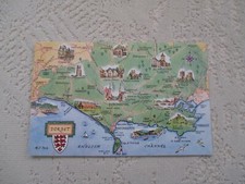 VINTAGE COLOUR MAP POSTCARD,"