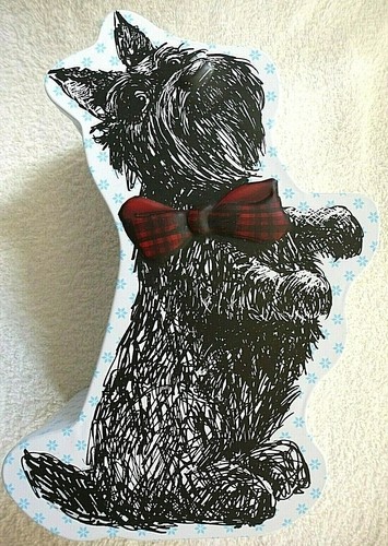 Biscuit tin scottie dog - biscuit, tin.