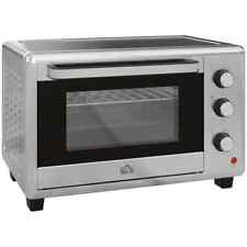 HOMCOM 30L Mini Electric Oven with Adjustable Temperature 60 Min Time 1600W