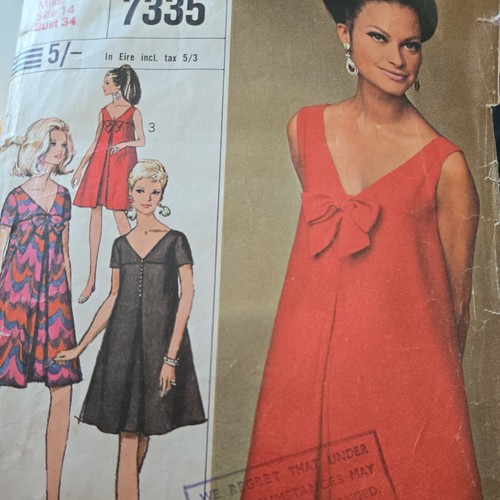 Simplicity 7335 vintage cut - vintage,