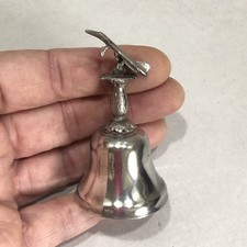 Small Vintage Concorde Desk Hand Bell with Model Supersonic Jet Aircraft 7cm H