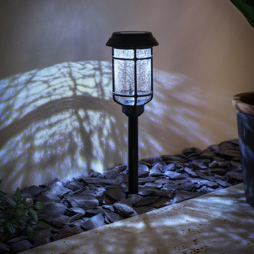 Solar powered crackle glass - powered,