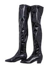 Maje Women's Leather Shoes Size 36 Latex Thigh-High Boots MFACH00161