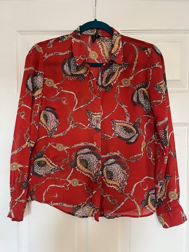 Red chain snaffle print - chain,