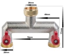 Solid nickel plated - brass, two