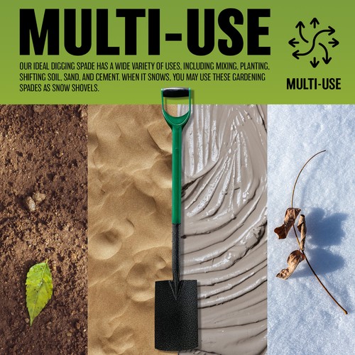 Steel digging shovel - steel,