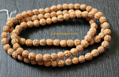 Rudraksha unknotted japa mala - unknotted,
