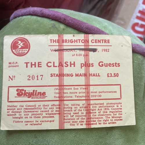 The clash ticket - ticket, brighton