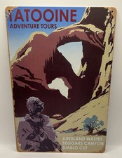 Star Wars Themed Poster Tin Sign 12” X 8” Movie Art Retro Wall Metal Sign NEW