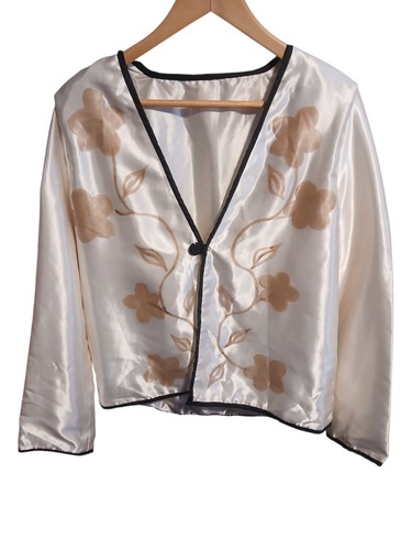 Vintage satin floral jacket - vintage, uk