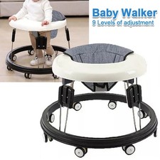 Baby Walker Portable Folding Adjustable for Toddler First Step Push Along Walk