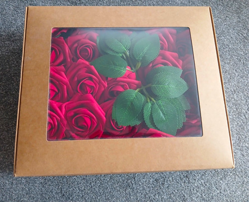Artificial foam red rose - red,