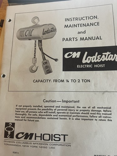 Lodestar electic hoist - cm,