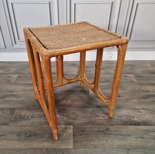 Vintage rattan side - vintage, table