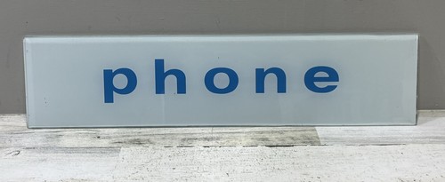 Vintage glass phone - glass, sign